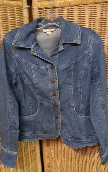 Dressbarn Jacket Blue Jeans Denim Medium Wash Size Petite  PM/34 - Picture 1 of 7